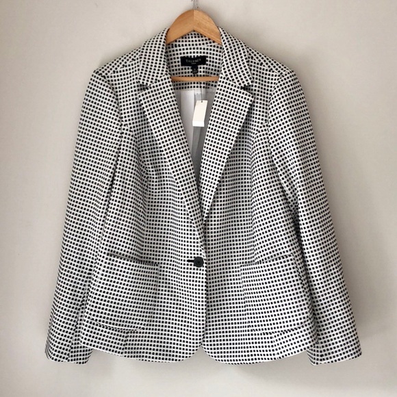 black and white square jacket